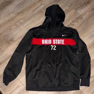 Nike Black and Red Ohio State Hoodie